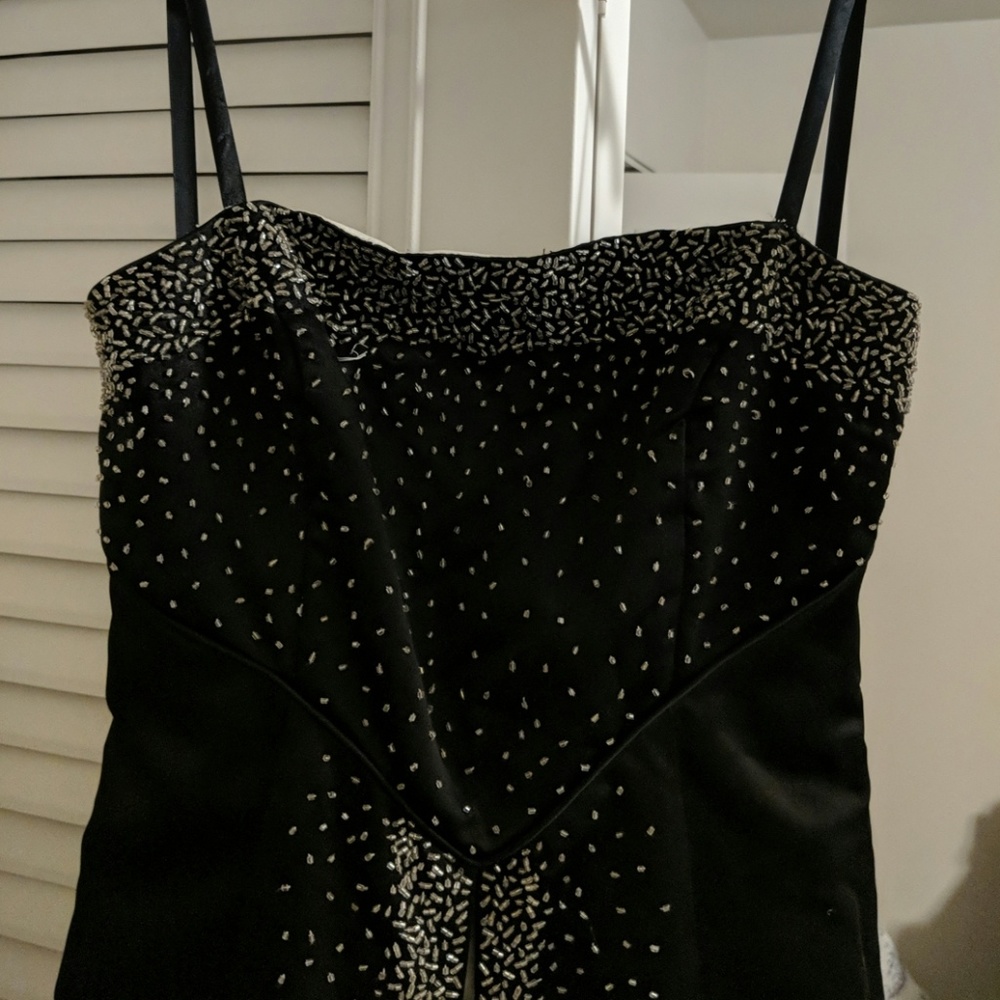 Black and white prom dress